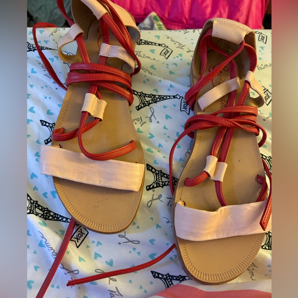Pink and Red Shoes